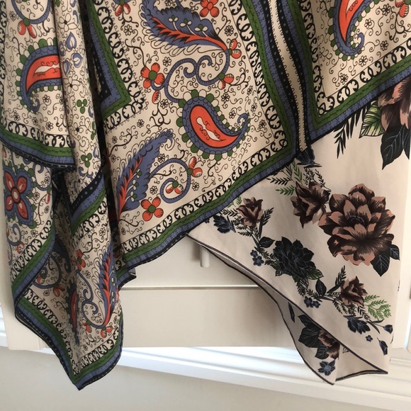 Anthropologie Printed A-line Handkerchief skirt - Picture 4 of 4